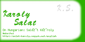 karoly salat business card